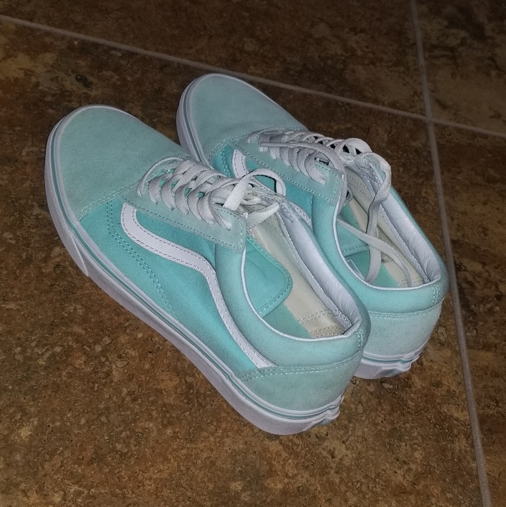 Mint colored Authentic Vans